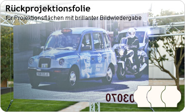 Rückprojektionsfolie leicht transparent permanent klebend WSK, PREMIUM